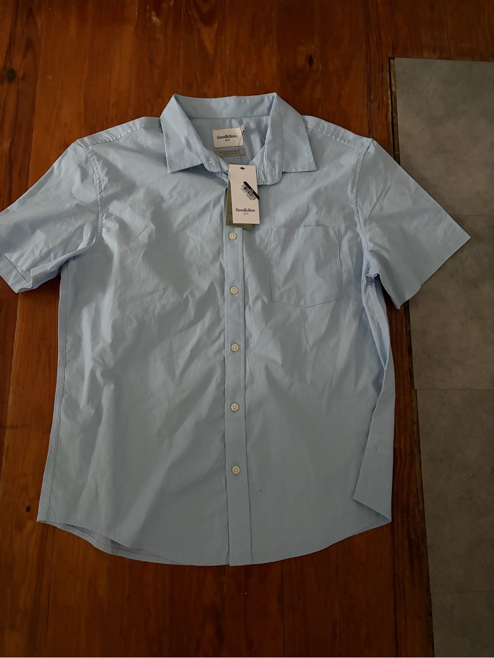 Goodfellow & Co Light Blue Short-Sleeve Button-Down Shirt